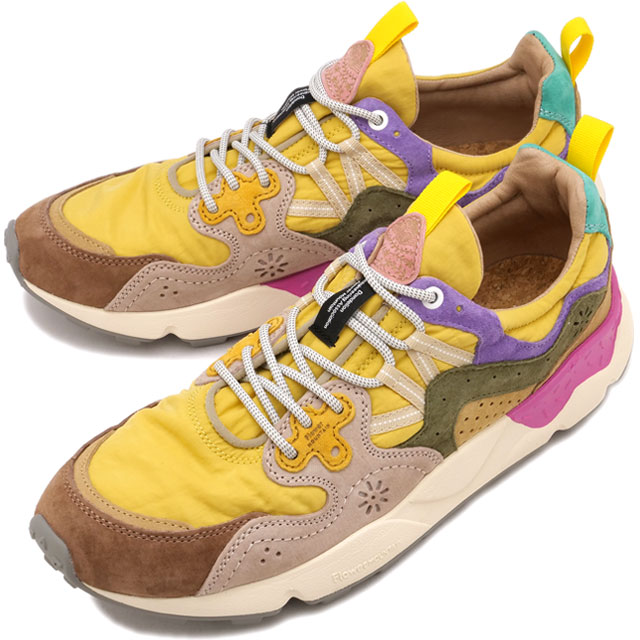 返品交換送料無料 フラワーマウンテン Flower MOUNTAIN スニーカー ヤマノスリー [FM63682 FW25] YAMANO3 メンズ・レディース 靴 シューズ フェス アウトドア Brown/Mustard 正規取扱店