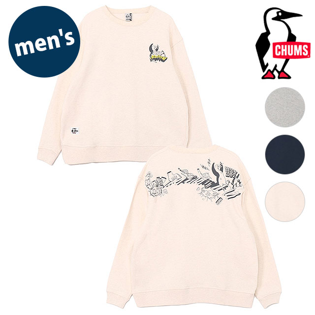 【30%OFF/SALE】チャムス CHUMS アドベンチャークルートップ [CH00-1527 FW25] M Adventure Crew Top メンズ トップス トレーナー 長袖スウェットシャツ USAコットン オーバーサイズ 正規取扱店【e】【ts】