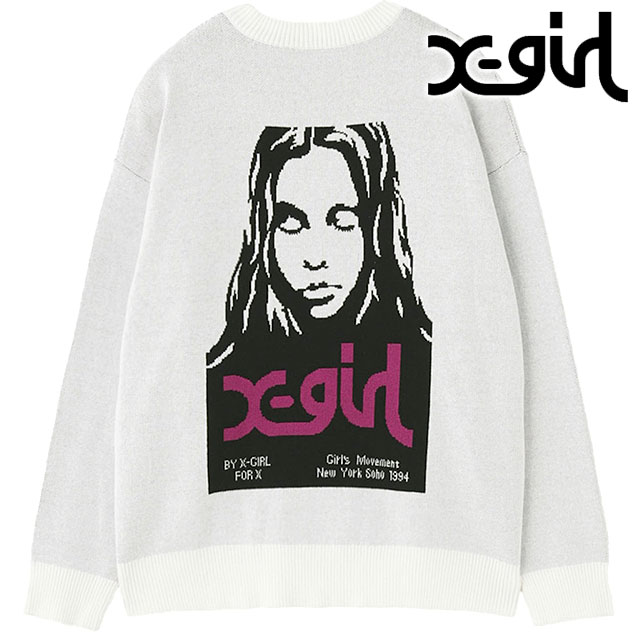 楽天市場】エックスガール X-girl レタリングロゴ ジャガードニット