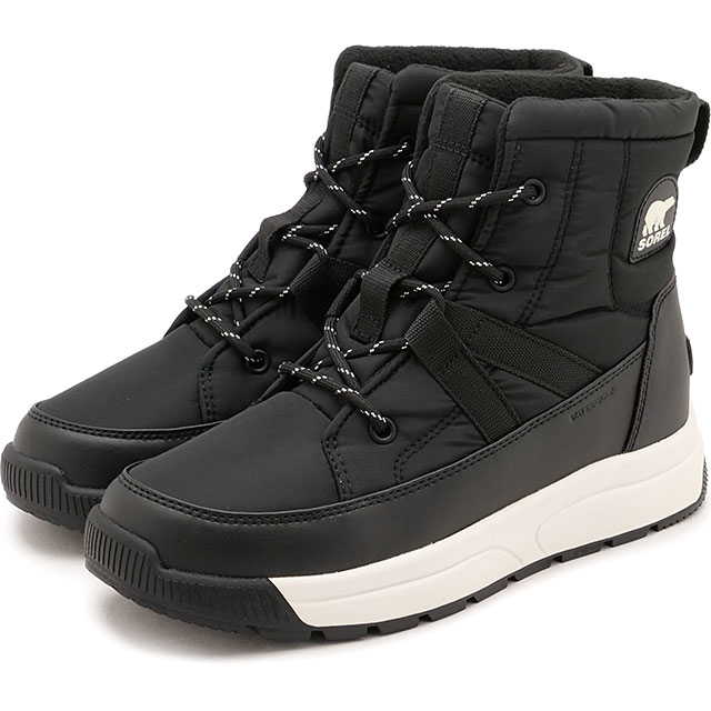【20%OFF/SALE】ソレル SOREL ブーツ ウィットニー3 ミッドウォータープルーフ [NL5282-010 FW25] W WHITNEY III MID WP レディース 靴 防水 スノーブーツ ウィンターブーツ Black/Sea-Salt 正規取扱店【ts】【e】