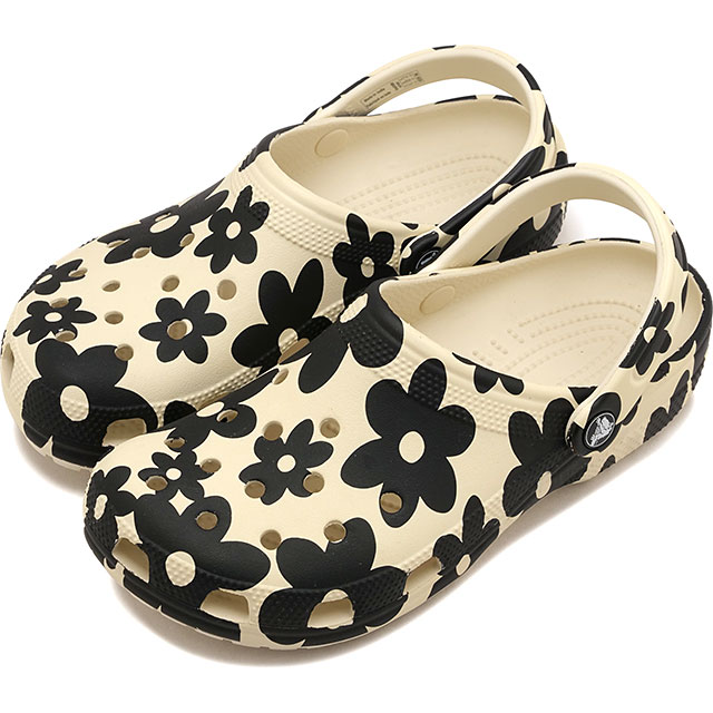 クロックス crocs サンダル レディース クラシック ポップペタルス クロッグ [214090-2MT FW26] Classic Pop Petals Clog 靴 スライドサンダル 花びら ホワイト系 Summit-White/Multi 正規取扱店｜mischief シューズ＆アパレル