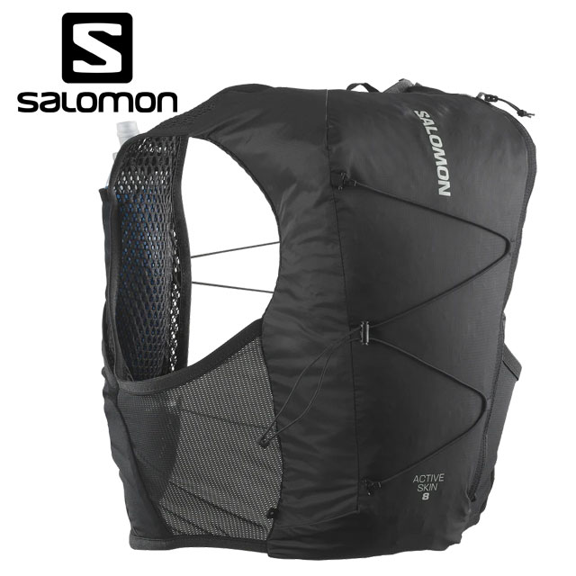 サロモン SALOMON アクティブ スキン 8 セット [LC2177800 FW26] ACTIVE SKIN 8 SET メンズ・レディース ユニセックス ランニングベスト トレイルランニング ザック ブラック BLACK/METAL 正規取扱店｜mischief シューズ＆アパレル