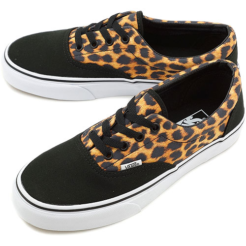 vans era leopard black