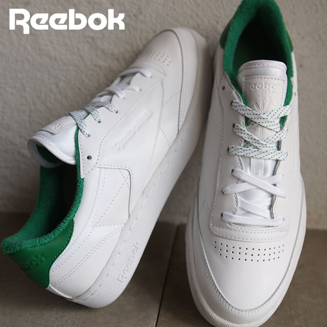 green and white reebok classics