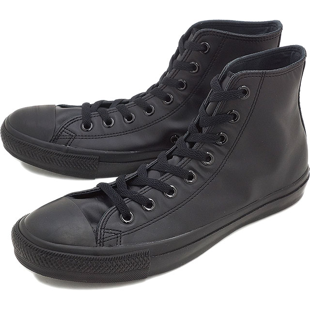 converse leather hi black