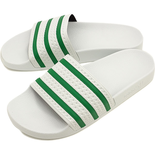 adidas adilette green white