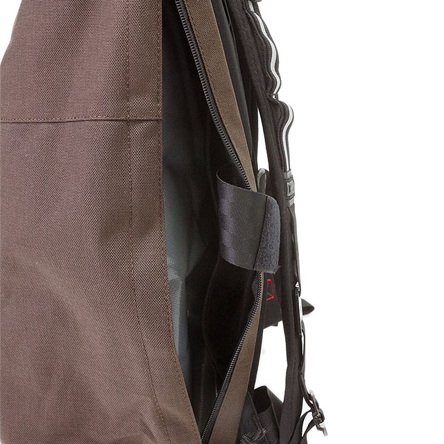 chrome roll top backpack