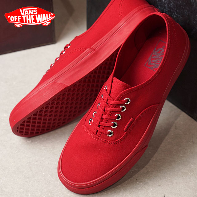 all red authentic vans