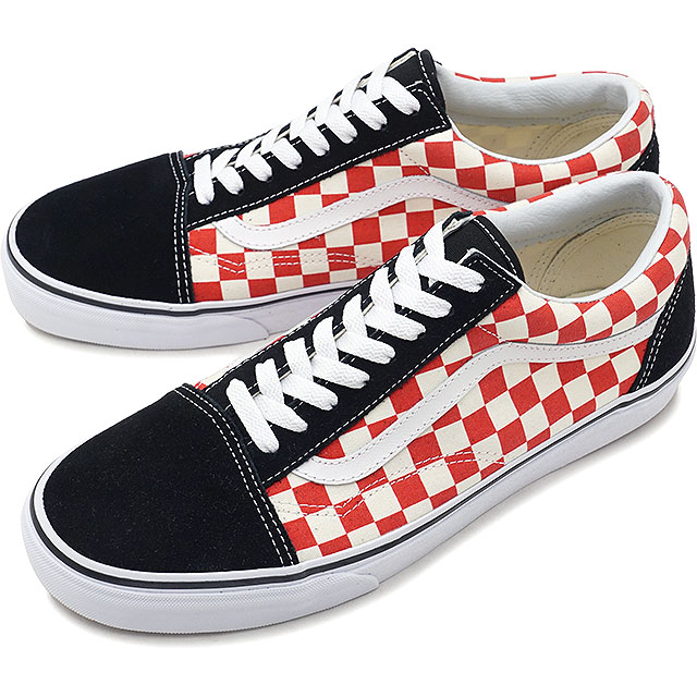 red white and black checkerboard vans