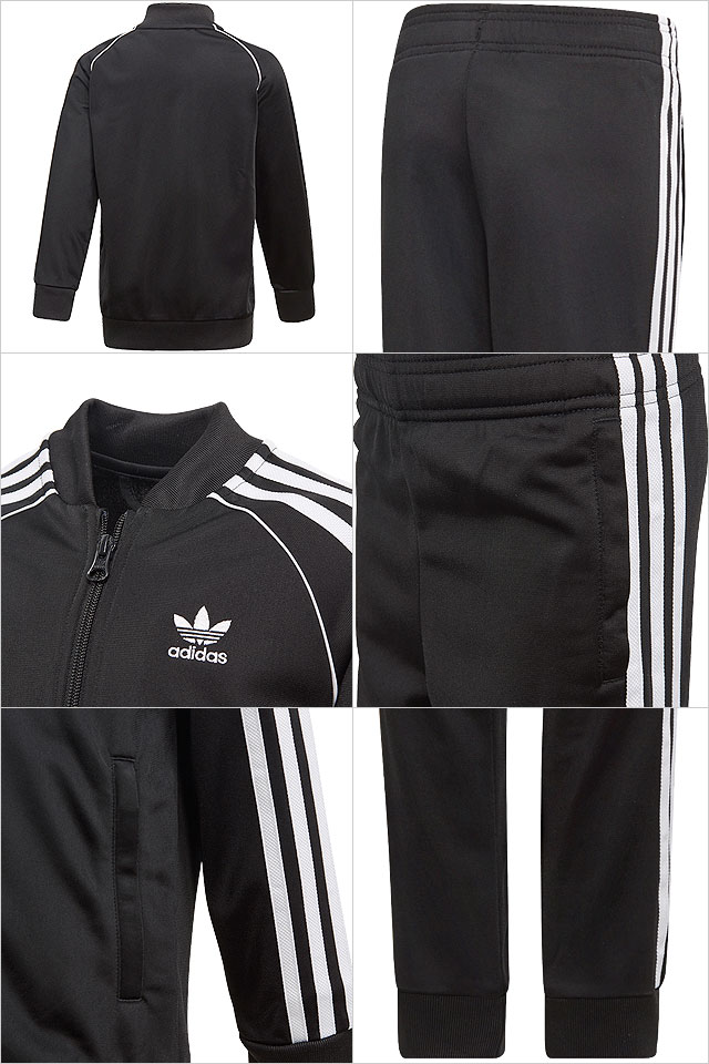 black and white adidas suit