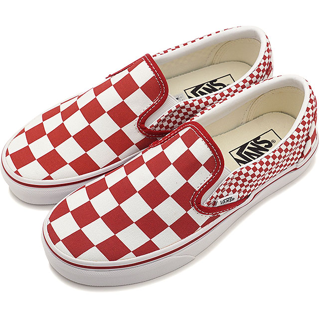 mixed checkerboard vans slip ons