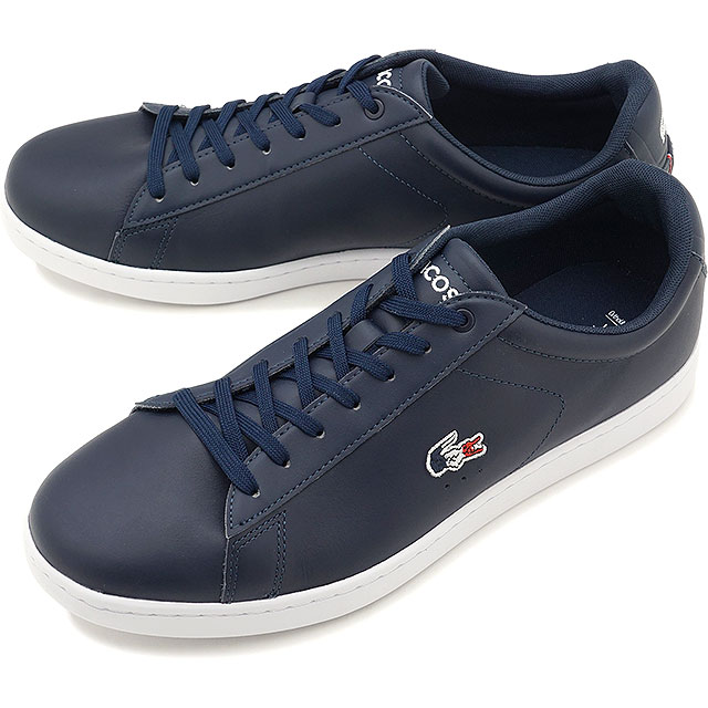 lacoste blue leather shoes