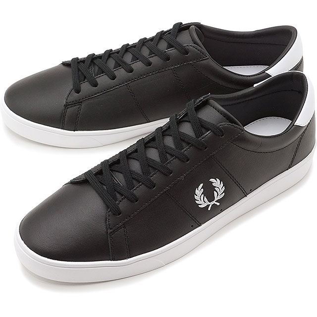 fred perry spencer leather black