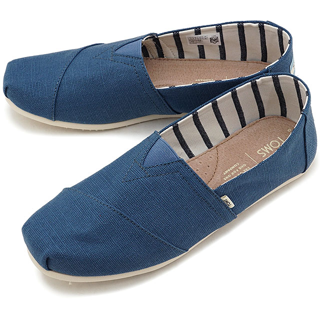 楽天市場 12 18限定 楽天カードで最大7倍 トムスtoms メンズ エスパドリーユ スリッポン Mns Alpargata トムズシューズ 靴 Mallard Blue Heritage Canvas ブルー系 Ss19 Mischief