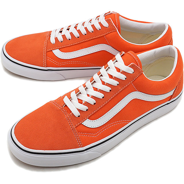 orange vans shoes mens