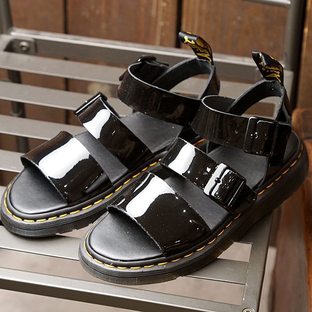 dr martens sandals patent