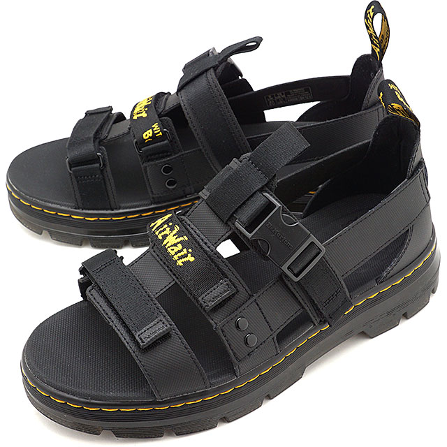 送料無料 一部地域を除く ドクターマーチン Dr Martens サンダル パーソン Pearson Ss21 メンズ レディース ストラップ レザーサンダル Black ブラック系 宅配 Www Fulghum Com