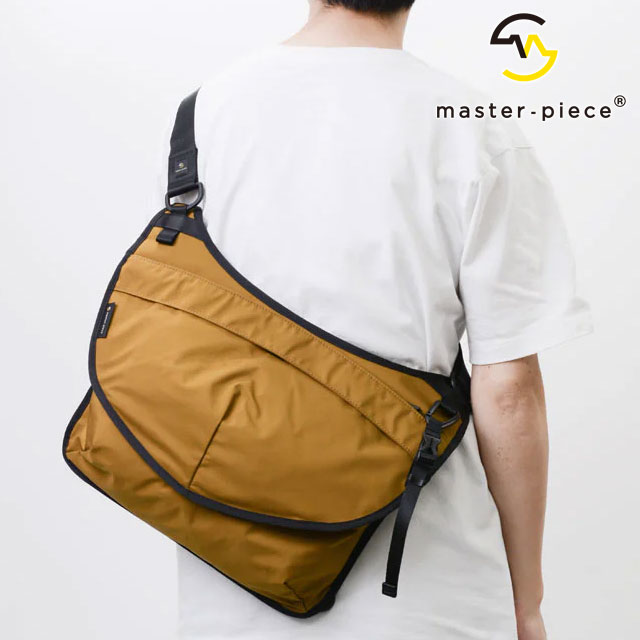 マスターピース master-piece フェイス メッセンジャーバッグ [02872-024 SS24] face メンズ・レディース 鞄 日本製 ボディバッグ ワンショルダー CAMEL 正規取扱店｜mischief シューズ＆アパレル