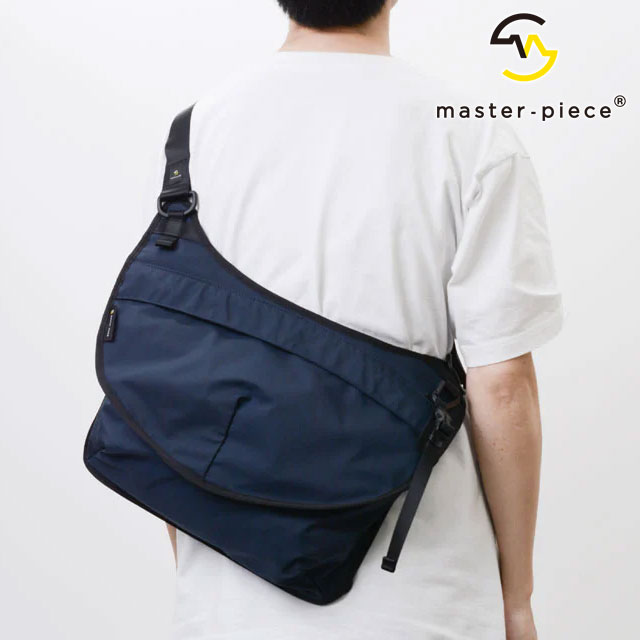 マスターピース master-piece フェイス メッセンジャーバッグ [02872-075 SS24] face メンズ・レディース 鞄 日本製 ボディバッグ ワンショルダー NAVY 正規取扱店｜mischief シューズ＆アパレル