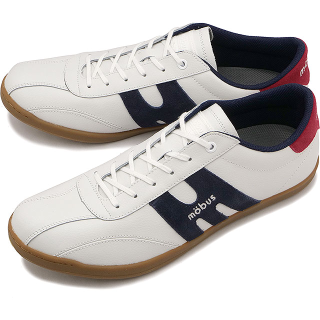 モーブス mobus メンズ スニーカー ニューミュンスター [M-2101T-1080 SS24] NEW MUNSTER 靴 ローカット WHITE/NAVY/DK.RED 正規取扱店