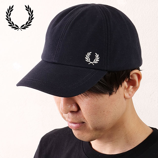 フレッドペリー FRED PERRY ピケ クラシックキャップ [HW6726-267]　フレッド・ペリー FREDPERRY PIQUE CLASSIC CAP メンズ・レディース 帽子 鹿の子 サイズ調整可能 NAVY/S.WHITE 正規取扱店 7,524円