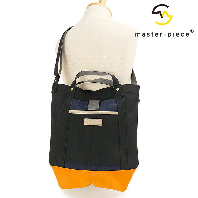 マスターピース master-piece ショルダーバッグ [02344-v2 SS25] link SHOULDER BAG メンズ・レディース 鞄 日本製 縦型ショルダー 通勤通学 BLACK-C 正規取扱店