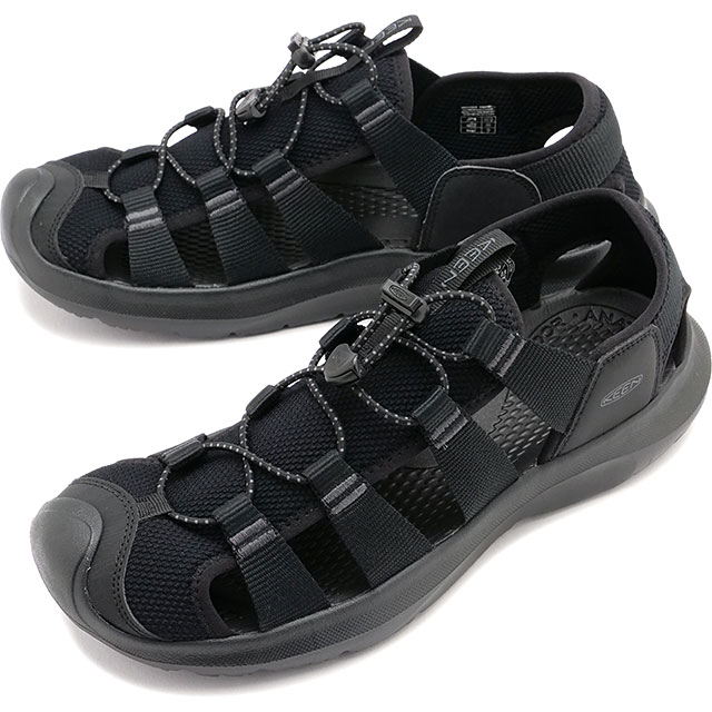 キーン KEEN サンダル シーニック エイチツー [1030389 SS25] M SEANIK H2 メンズ 靴 ウォーターシューズ 水陸両用 キャンプ アウトドア BLACK/MAGNET ブラック 正規取扱店