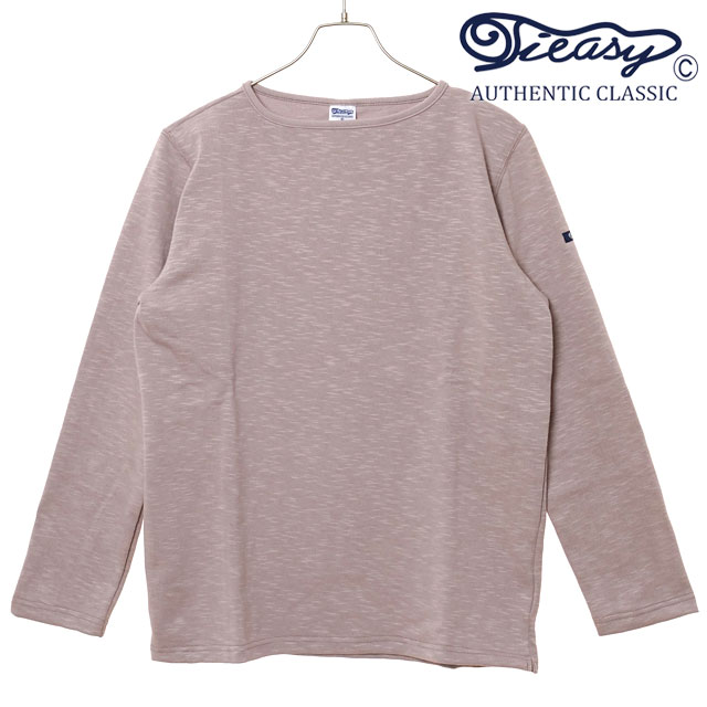 【20％OFF／ラスト1着】ティージー Tieasy HDCS ボートネックバスクシャツ [te001 SS25] HDCS BOATNECK BASQUE SHIRT メンズ トップス 長袖Tシャツ 日本製 オーガニックコットン NUDE-BEIGE 正規取扱店【ts】【e】