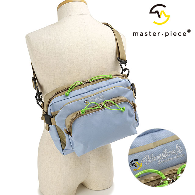 マスターピース master-piece ハグサック ショルダーバッグ [03231 SS25] 6.5L HugSack SHOULDER BAG メンズ・レディース 鞄 日本製 ワンショルダー アウトドア SAX 正規取扱店｜mischief シューズ＆アパレル