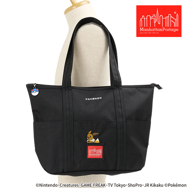 マンハッタンポーテージ Manhattan Portage トンプキンズトートバッグ ポケモン [MP1336ZPKMN25 SS26] TOMPKINS TOTE BAG (MD) メンズ・レディース ポケットモンスター ブラック 正規取扱店【cp】