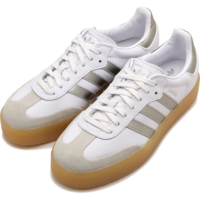 アディダス オリジナルス adidas Originals スニーカー レディース サンベー ウィメンズ [JS3943 SS26] SAMBAE W サンバ レザー ローカット 白シルバー フットウェアホワイト/シルバーメタリック/ガム 正規取扱店