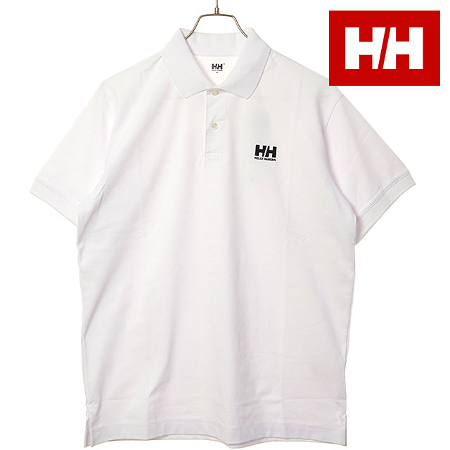 【4/20限定 最大P19倍】ヘリーハンセン HELLY HANSEN ポロシャツ メンズ ショートスリーブワンポイントロゴポロ [HE32643-CW SS26] S/S One Point Logo Polo トップス 半袖 無地 UVカット 白 クリアホワイト 【メール便可】 正規取扱店