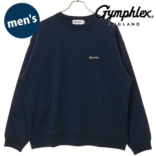 ジムフレックス Gymphlex メンズ クルーネック P.O. [#GY-C0487 HKT SS26] CREW NECK P.O. トップス 長袖Tシャツ カットソー ロンティー 無地 ワンポイント ネイビー DK.NAVY(CREAM) 正規取扱店 7,977円