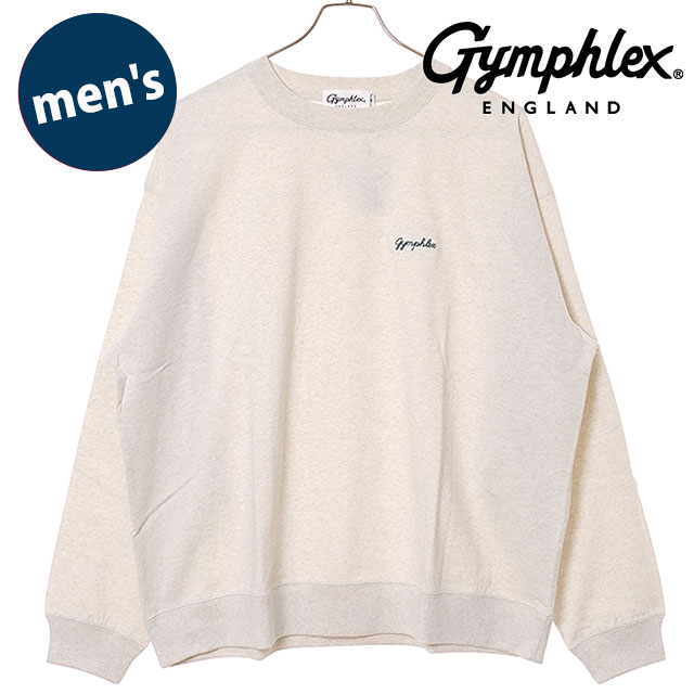 ジムフレックス Gymphlex メンズ クルーネック P.O. [#GY-C0487 HKT SS26] CREW NECK P.O. トップス 長袖Tシャツ カットソー ロンティー 無地 ワンポイント ホワイト SHIRAKABA-WHITE(GREEN) 正規取扱店