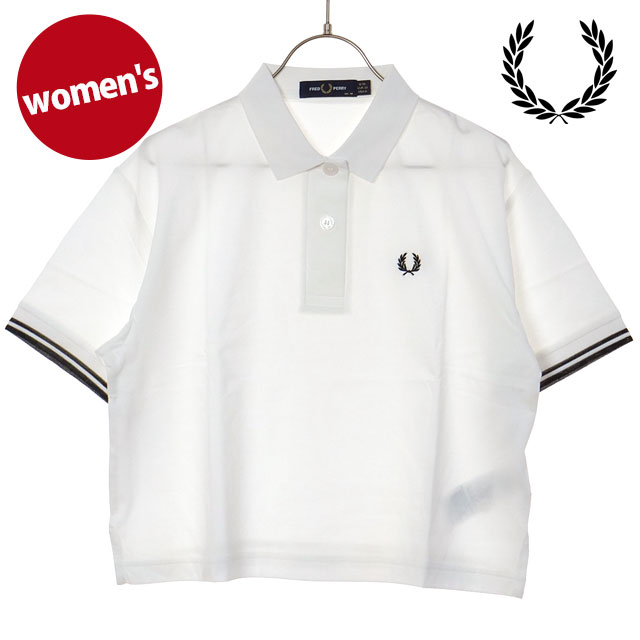【20%OFF/SALE】フレッドペリー FRED PERRY レディース シアーティップドポロシャツ [G2174-129 SS26] SHEER TIPPED POLO SHIRT トップス 半袖 ショート丈 ホワイト SNOW-WHITE 正規取扱店【ts】【e】｜mischief シューズ＆アパレル