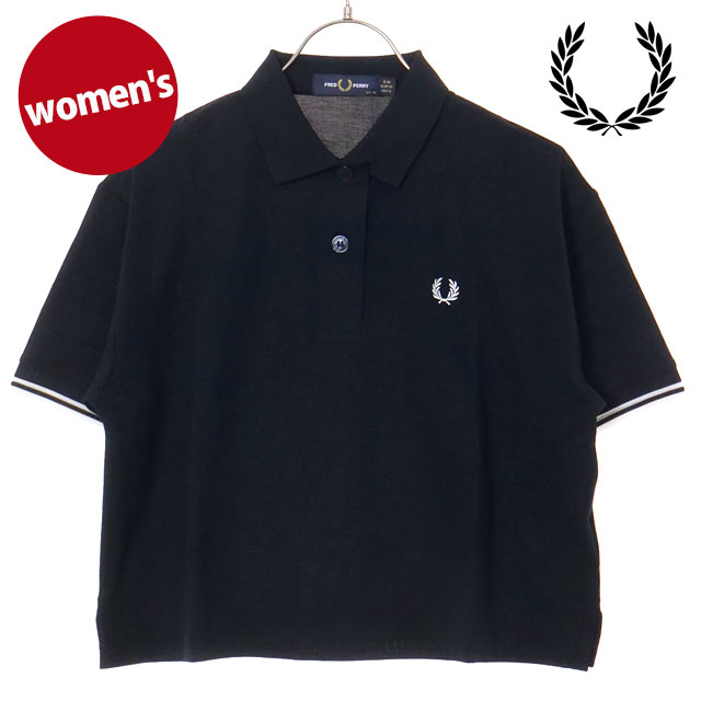 【20%OFF/SALE】フレッドペリー FRED PERRY レディース シアーティップドポロシャツ [G2174-608 SS26] SHEER TIPPED POLO SHIRT トップス 半袖 ショート丈 ネイビー NAVY 正規取扱店【ts】【e】｜mischief シューズ＆アパレル