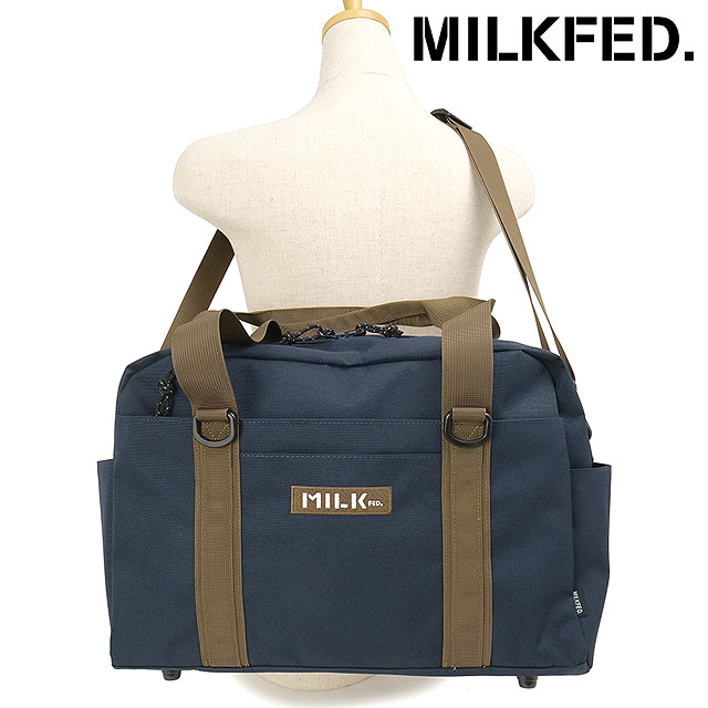 ミルクフェド MILKFED. BFFボストンバッグ [103261053003 SS26] BFF BOSTON BAG メンズ・レディース ユニセックス 鞄 ジムバッグ 旅行カバン ネイビー NAVY 正規取扱店