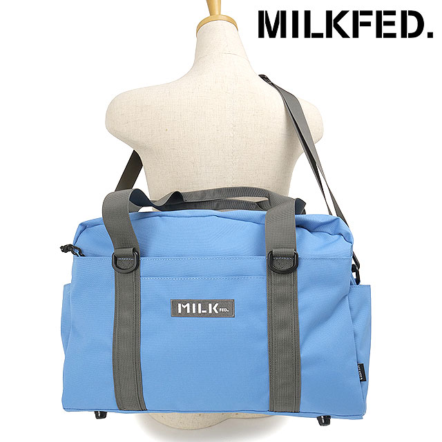 ミルクフェド MILKFED. BFFボストンバッグ [103261053003 SS26] BFF BOSTON BAG メンズ・レディース ユニセックス 鞄 ジムバッグ 旅行カバン ブルー LtBLUE 正規取扱店