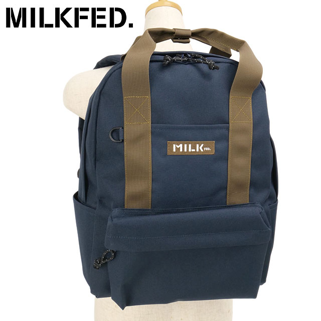 ミルクフェド MILKFED. リュック BFFバックパック [103261053004 SS26] BFF BACKPACK メンズ・レディース ユニセックス 鞄 デイパック 通学 ネイビー NAVY 正規取扱店