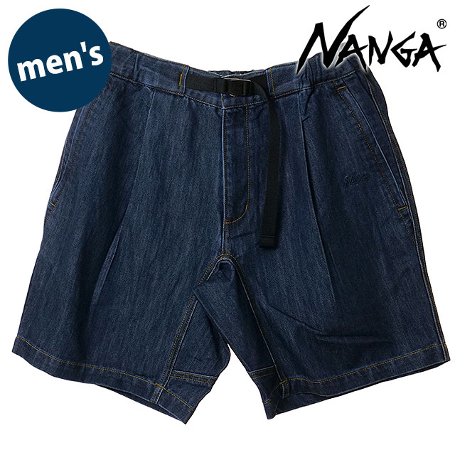 ナンガ NANGA メンズ デニムショートパンツ [N2600-1E065D SS26] DENIM SHORT PANTS ボトムス ハーフパンツ ショーツ アウトドア ネイビー IDG 正規取扱店【cp】｜mischief シューズ＆アパレル