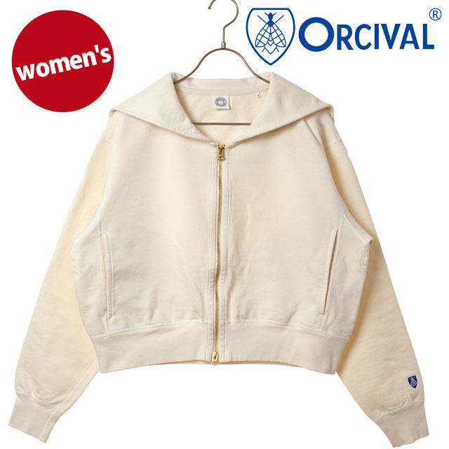 オーシバル ORCIVAL レディース ジップセーラー [OR-C0428-FWZ SS26] ZIP SAILOR トップス 長袖 ジップパーカー 日本製 ベージュ ECRU 正規取扱店