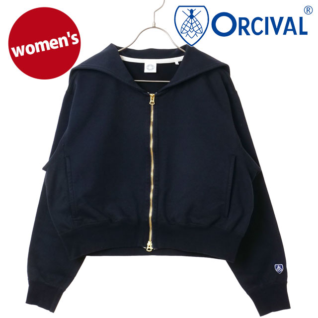 オーシバル ORCIVAL レディース ジップセーラー [OR-C0428-FWZ SS26] ZIP SAILOR トップス 長袖 ジップパーカー 日本製 ネイビー DK.NAVY 正規取扱店【cp】｜mischief シューズ＆アパレル
