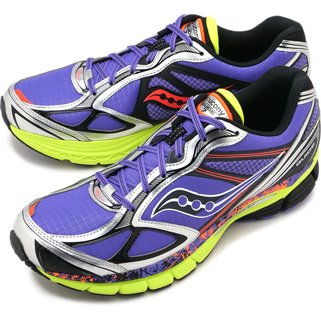 【30%OFF/SALE】サッカニー Saucony スニーカー メンズ プログリッドガイド7 [S70995-2 SS26] Progrid Guide 7 靴 ローカットシューズ ウォーキング ジョギング ジム パープル系 PURPLE/CITRON 正規取扱店【ts】【e】｜mischief シューズ＆アパレル