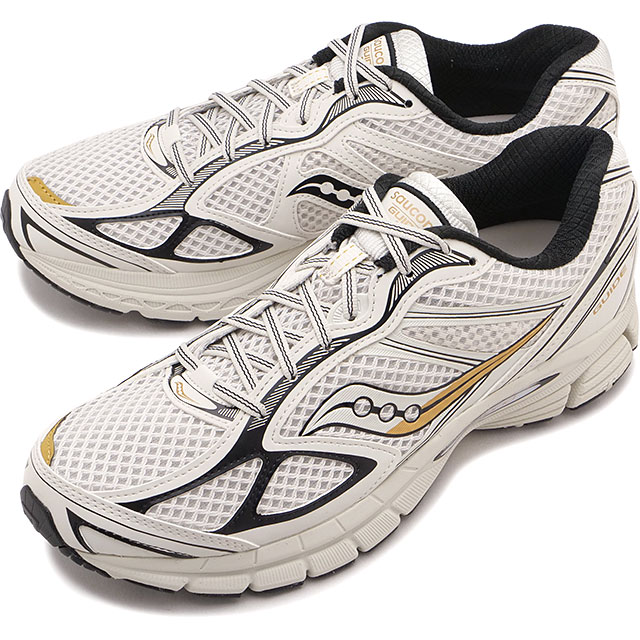サッカニー Saucony スニーカー メンズ プログリッドガイド7 [S70936-26 SS26] Progrid Guide 7 靴 ローカットシューズ ウォーキング ジョギング ジム ホワイト系 ONYX/GOLD 正規取扱店