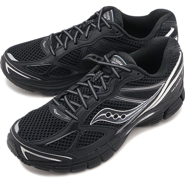 サッカニー Saucony スニーカー メンズ プログリッドガイド7 [S70936-16 SS26] Progrid Guide 7 靴 ローカットシューズ ウォーキング ジョギング ジム ブラック系 BLACK/SILVER 正規取扱店 16,863円