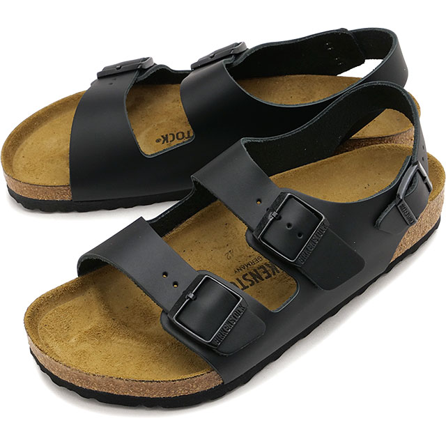 ビルケンシュトック BIRKENSTOCK サンダル メンズ ミラノ [34191 SS26] MILANO 靴 ドイツ製 コンフォートサンダル 黒 BLACK | NATURAL-LEATHER 正規取扱店