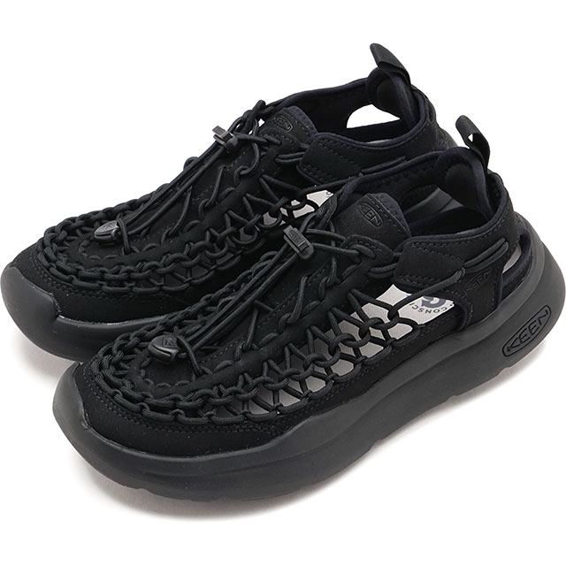 【先着で限定プレゼント】キーン KEEN スニーカーサンダル レディース ユニーク ダブルケー [1030269 SS26] W UNEEK WK ウォーキング アウトドア タウン トラベル シューズ ブラック BLACK/BLACK 正規取扱店｜mischief シューズ＆アパレル 13,976円