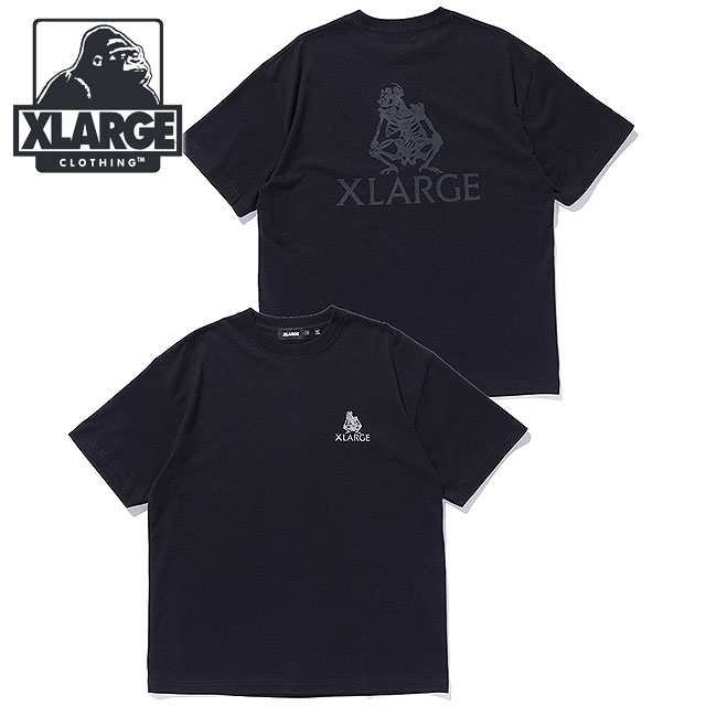 エクストララージ XLARGE メンズ フォッシル ショートスリーブTシャツ [101261011019 SS26] FOSSIL S/S TEE トップス 半袖 黒 BLACK 【メール便可】 正規取扱店