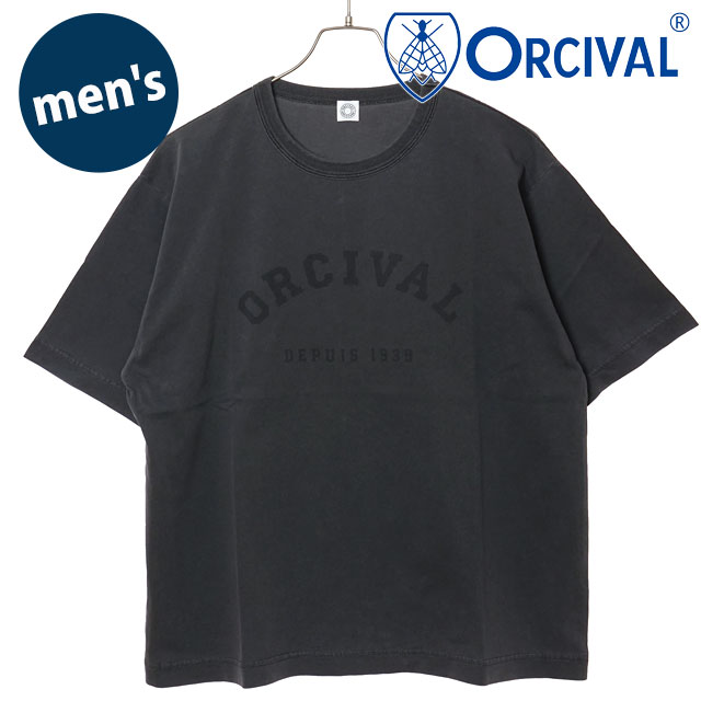 オーシバル ORCIVAL メンズ プリントTシャツ [OR-C0525-TAB SS26] PRINT T-SHIRT トップス カットソー 半袖 グレー CHARCOAL 【メール便可】 正規取扱店 10,989円
