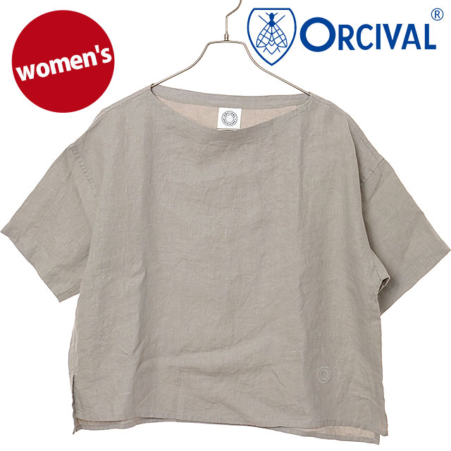 オーシバル ORCIVAL レディース ボートネックプルオーバー [OR-B0388-YLM SS26] BOAT NECK PULLOVER トップス カットソー 半袖シャツ グレー LT.GREY 【メール便可】 正規取扱店